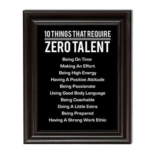 Motivational Wall Art Poster Print Ready to Frame Modern Decor For Home-Office-School-Gym & Locker Room. Teach Your Team & Players The Fundamentals! - Grafton Collection