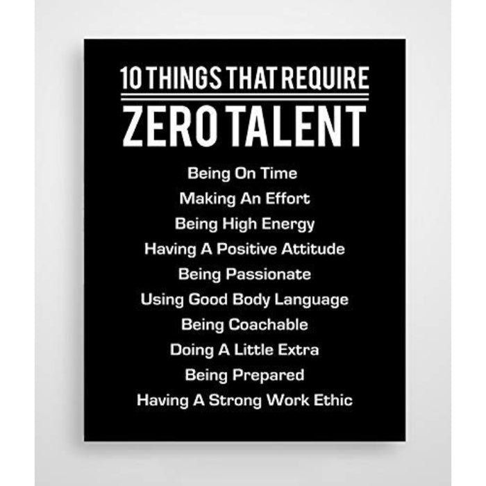 Motivational Wall Art Poster Print Ready to Frame Modern Decor For Home-Office-School-Gym & Locker Room. Teach Your Team & Players The Fundamentals! - Grafton Collection