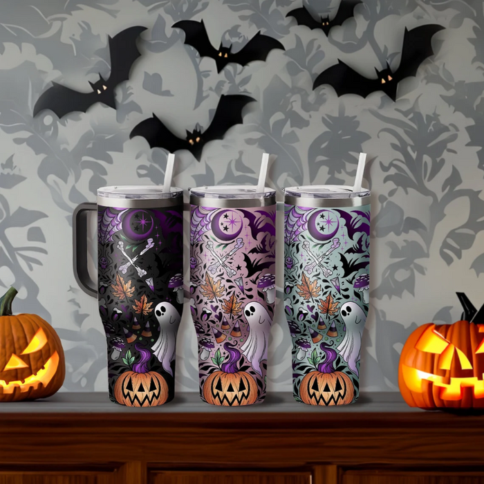 Halloween Themed Tumbler With Handle