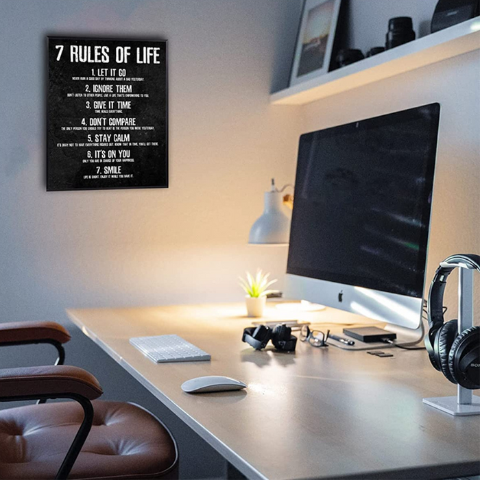 7 Rules of Life Motivational Poster - Grafton Collection