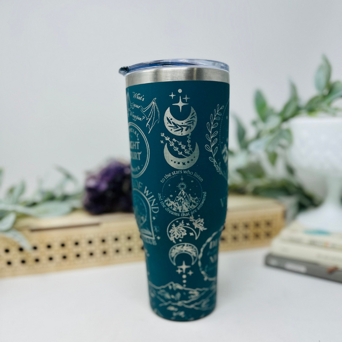 40oz Tumbler With Celestial And Sword Art