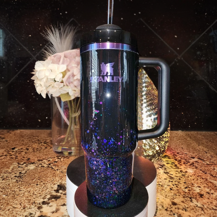 Personalized Glitter Tumbler With Handle