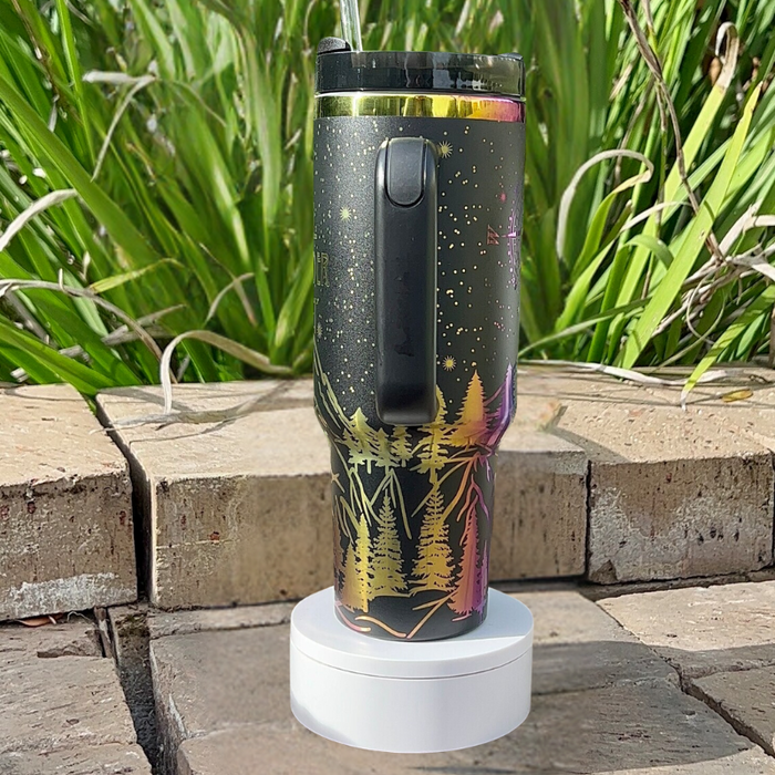 Mountain And Compass Design 40oz Insulated Tumbler