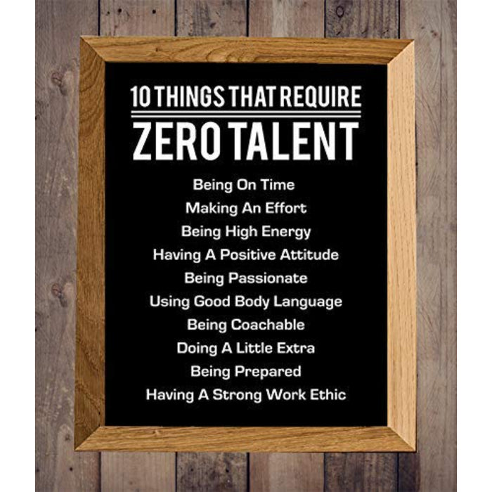 Motivational Wall Art Poster Print Ready to Frame Modern Decor For Home-Office-School-Gym & Locker Room. Teach Your Team & Players The Fundamentals! - Grafton Collection