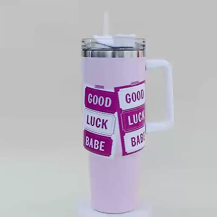 Good Luck Ticket Graphic 40oz Insulated Travel Mug