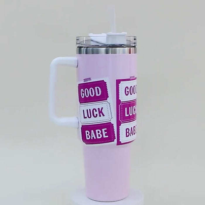 Good Luck Ticket Graphic 40oz Insulated Travel Mug