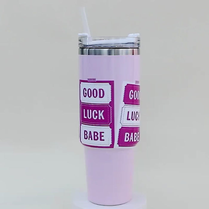 Good Luck Ticket Graphic 40oz Insulated Travel Mug