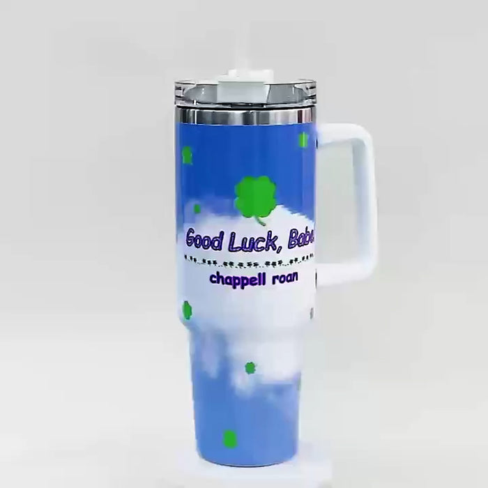 Good Luck Printed 40 oz Insulated Travel Mug