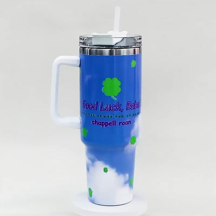 Good Luck Printed 40 oz Insulated Travel Mug