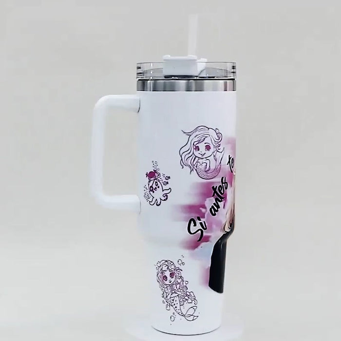 Mermaid Art 40oz Insulated Travel Mug