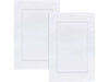 Pack Of 2 Cotton Banded Bath Mats- Highly Absorbent and Machine Washable Shower Bathroom Floor Towel - Grafton Collection