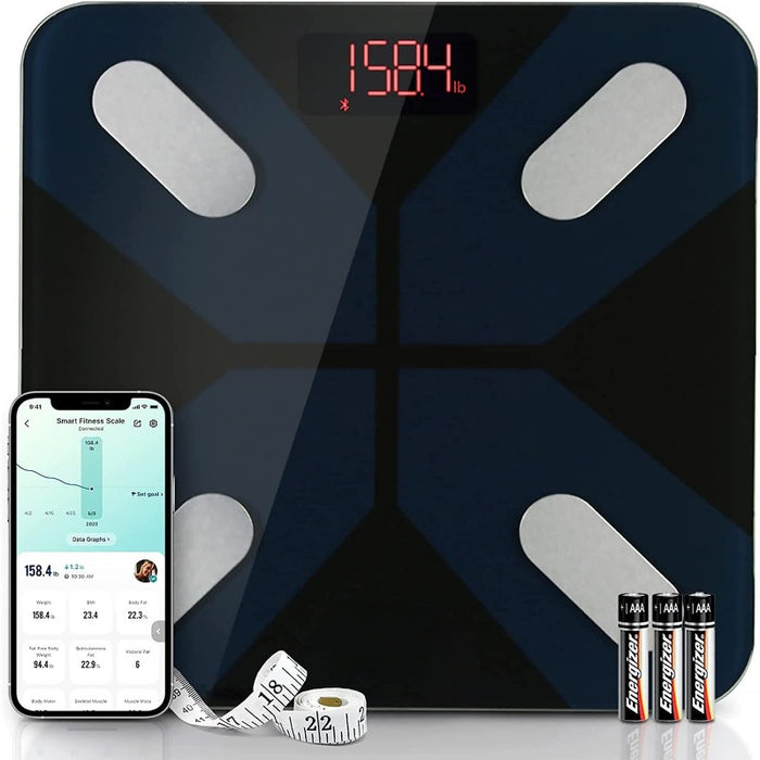 Digital Body Weight Bathroom Scale, Large Blue LCD Backlight Display, High Precision Measurements