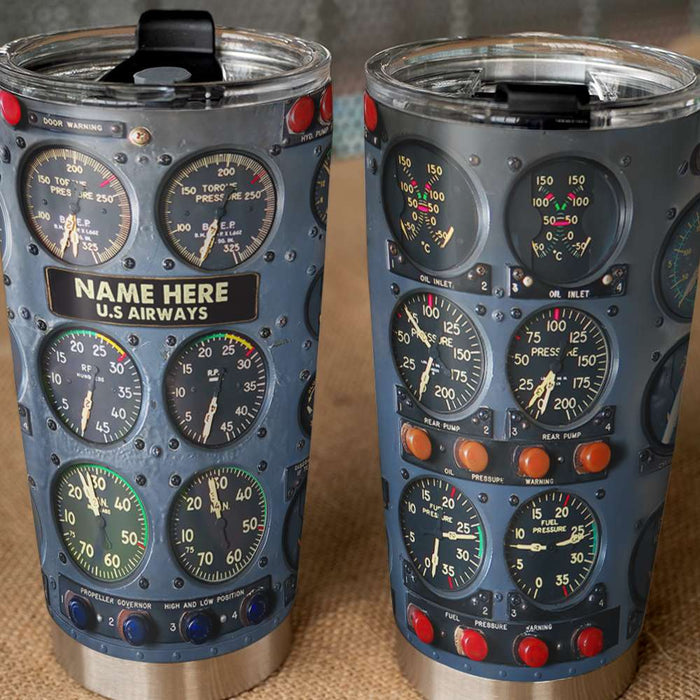 Name Customizable Pilot Themed Tumbler For Gifting