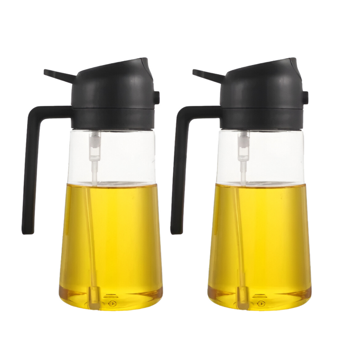 2 Pack Oil and Vinegar Dispenser Bottles with Pour Spouts