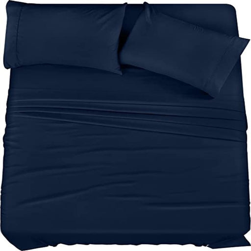 Brushed Microfiber Bedding Sheets Set, 4 Piece Bedding, Shrinkage and Fade Resistant, Easy Care - Grafton Collection