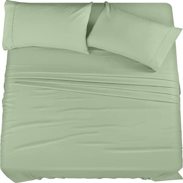 Bedding Sheets Set, 4 Piece Bedding, Brushed Microfiber, Shrinkage and Fade Resistant, Easy Care - Grafton Collection