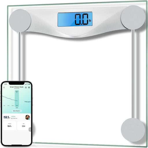 Digital Body Weight Bathroom Scale, Large Blue LCD Backlight Display, High Precision Measurements - Grafton Collection