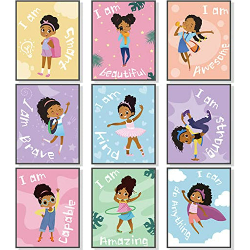 Motivational Black Girl Posters For Kids Girls Room - Grafton Collection