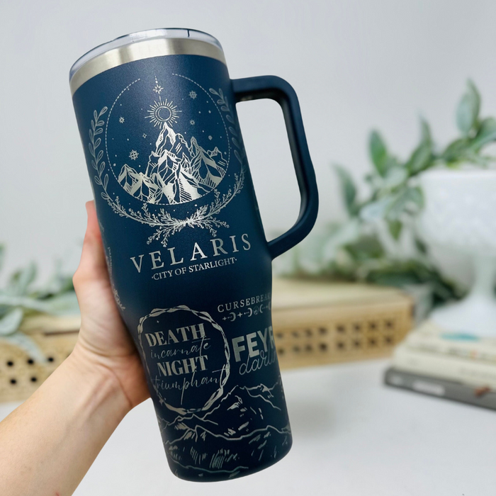 40oz Tumbler With Celestial And Sword Art