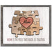 Personalized Puzzle Wall Art | Unique And Sentimental Customized With Up To 8 Names | Framed Canvas Or Wood Sign - Grafton Collection