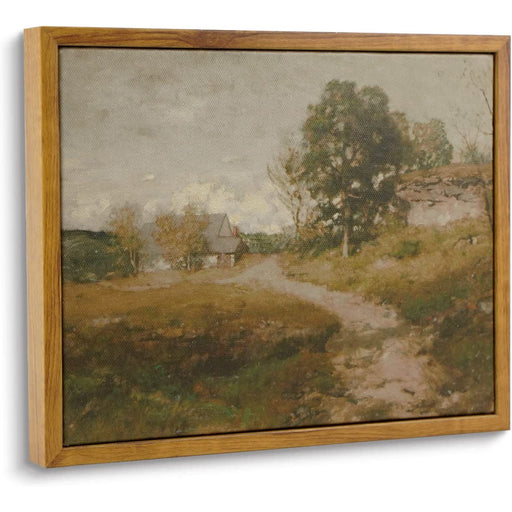 Framed Canvas Wall Art for Living Room Bedroom, Vintage Outskirts Painting Prints Farmhouse Small Bathroom Wall Art - Grafton Collection