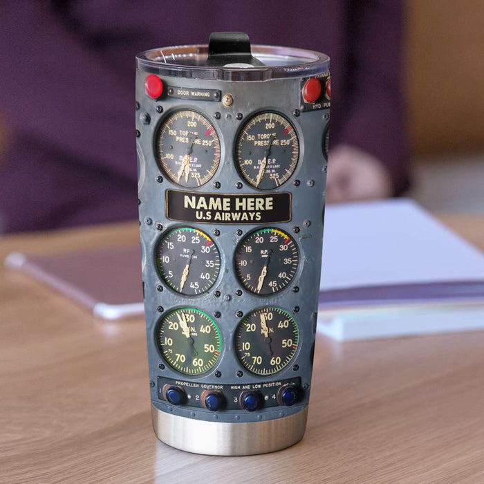 Name Customizable Pilot Themed Tumbler For Gifting