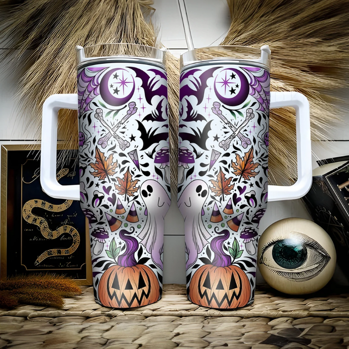 Halloween Themed Tumbler With Handle