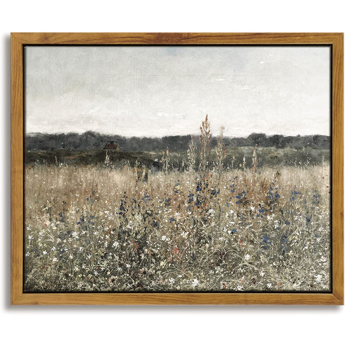 Framed Canvas Wall Art for Living Room Bedroom, Vintage Outskirts Painting Prints Farmhouse Small Bathroom Wall Art - Grafton Collection