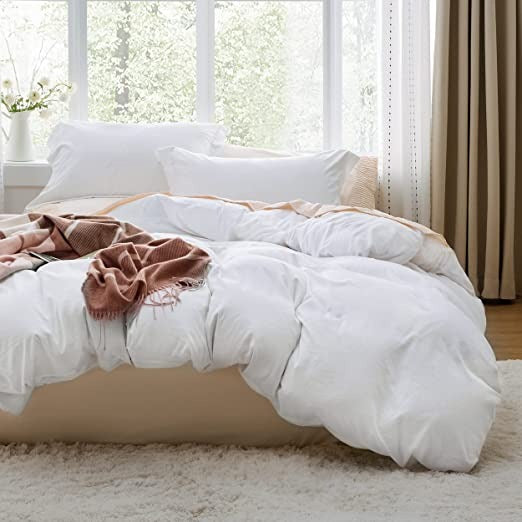 Duvet Cover - Soft Prewashed Queen Duvet Cover Set, 3 Pieces, 1 Duvet Cover with Zipper Closure and 2 Pillow Shams, Comforter Not Included - Grafton Collection