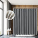 Gray Shower Curtain Liner - Lightweight Curtains With Magnets, Metal Grommets - Grafton Collection