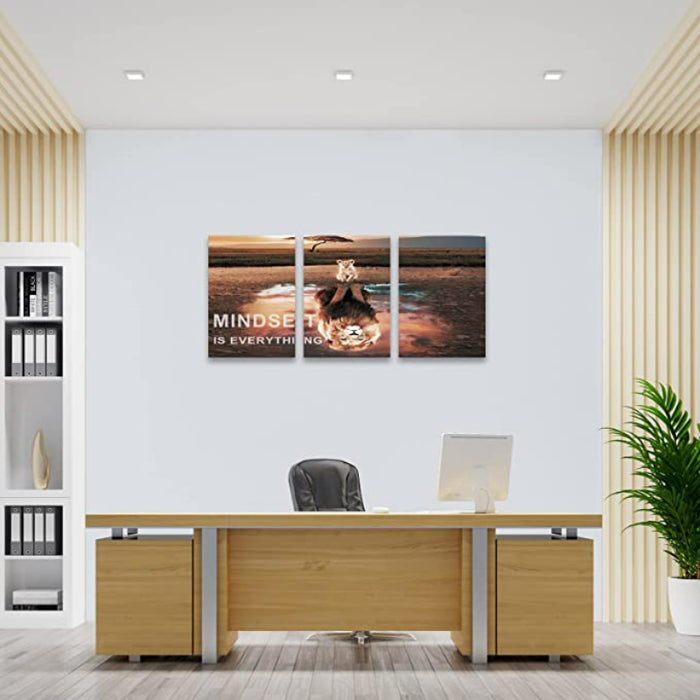 Motivational And Inspirational Quotes Wall Art - For Home Office Bedroom Dorm Gift for Business - Grafton Collection