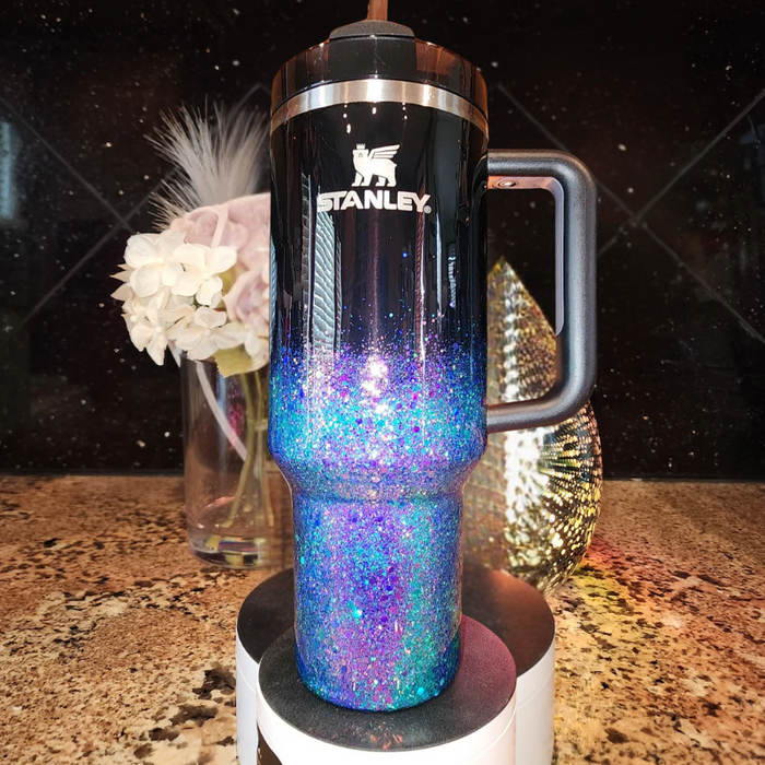 Personalized Glitter Tumbler With Handle