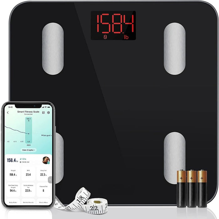 Digital Body Weight Bathroom Scale, Large Blue LCD Backlight Display, High Precision Measurements