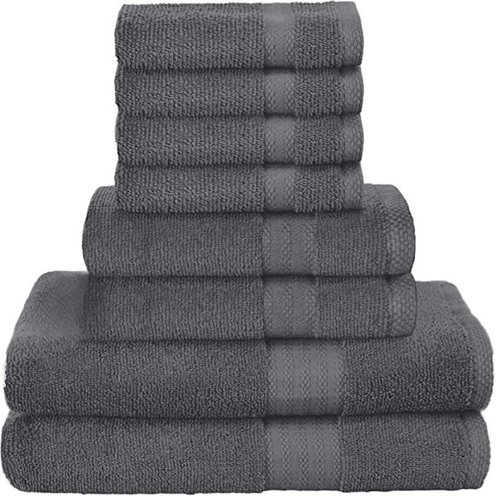 Pack Of 8 Towel Set Pure Ring, 2 Oversized Bath Towels, 2 Hand Towels, 4 Wash Cloths Ideal for Everyday use, Hotel & Spa