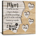 Unique Mothers Day Gifts for Mom, Wife from Daughter, Son, Husband, Custom Canvas Prints Wrapped Wood, Personalized Wall Art Family Sign - Grafton Collection
