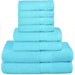 Pack Of 8 Towels Set Pure Ring, 2 Oversized Bath Towels, 2 Hand Towels, 4 Wash Cloths Ideal for Everyday use, Hotel & Spa - Grafton Collection