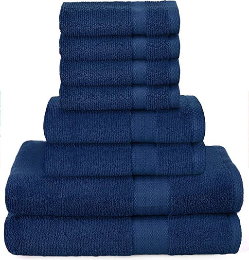 Pack Of 8 Towel Set Pure Ring, 2 Oversized Bath Towels, 2 Hand Towels, 4 Wash Cloths Ideal for Everyday use, Hotel & Spa - Grafton Collection