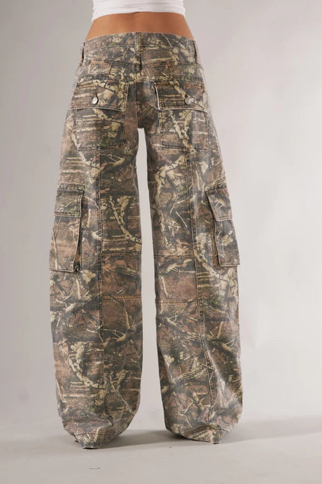 Camo Patterned Cargo Pants