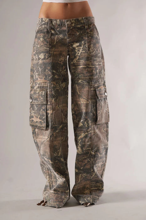 Camo Patterned Cargo Pants