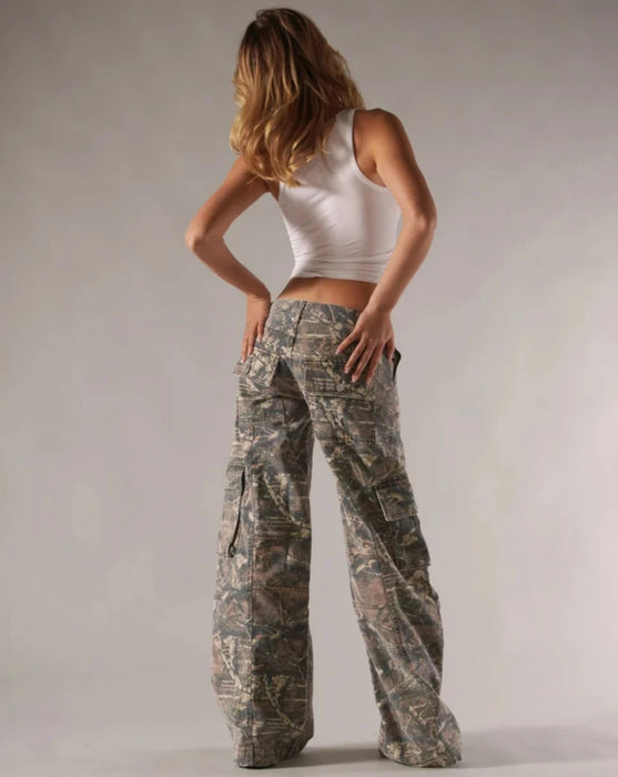 Camo Patterned Cargo Pants