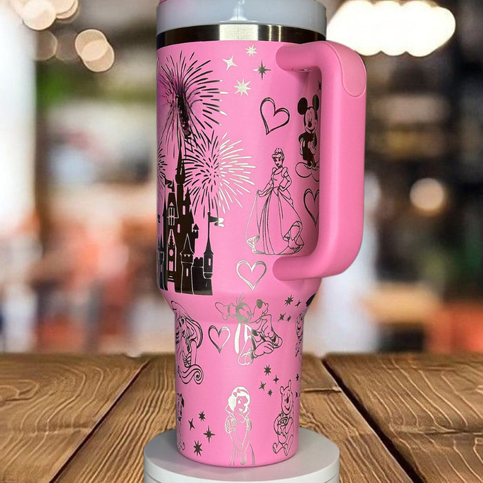 Cartoon Character Laser Engraved Tumbler