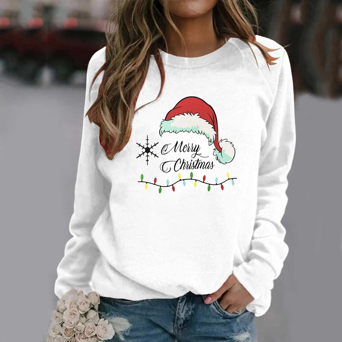 Christmas Print Round Sweater - Grafton Collection