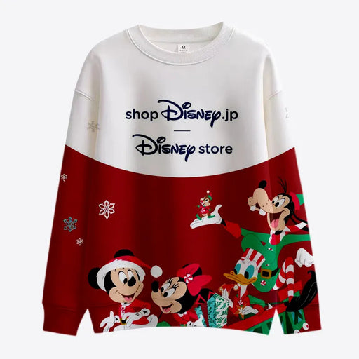 Christmas Mickey and Minnie Crew Collar Sweatshirt - Grafton Collection
