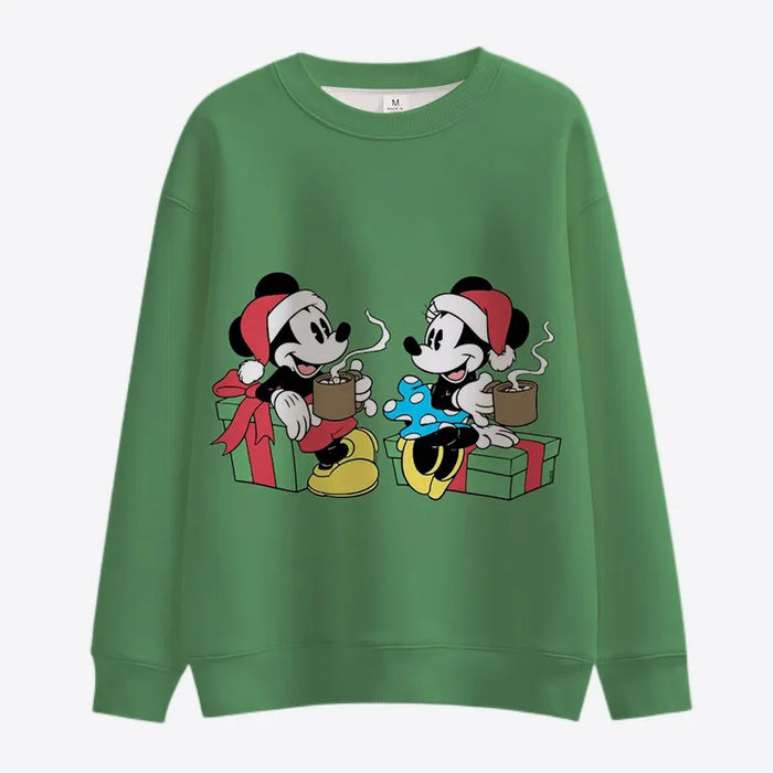 Christmas Mickey and Minnie Crew Collar Sweatshirt - Grafton Collection