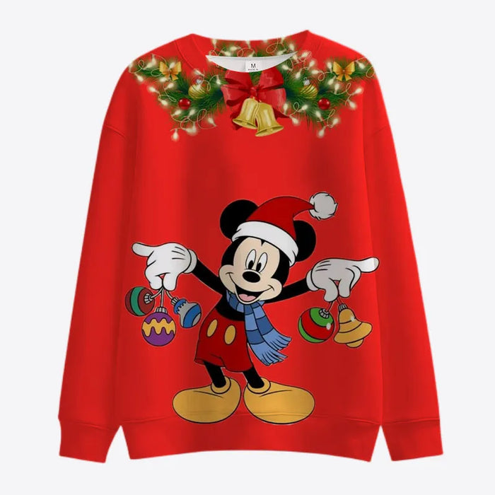 Christmas Mickey and Minnie Crew Collar Sweatshirt - Grafton Collection