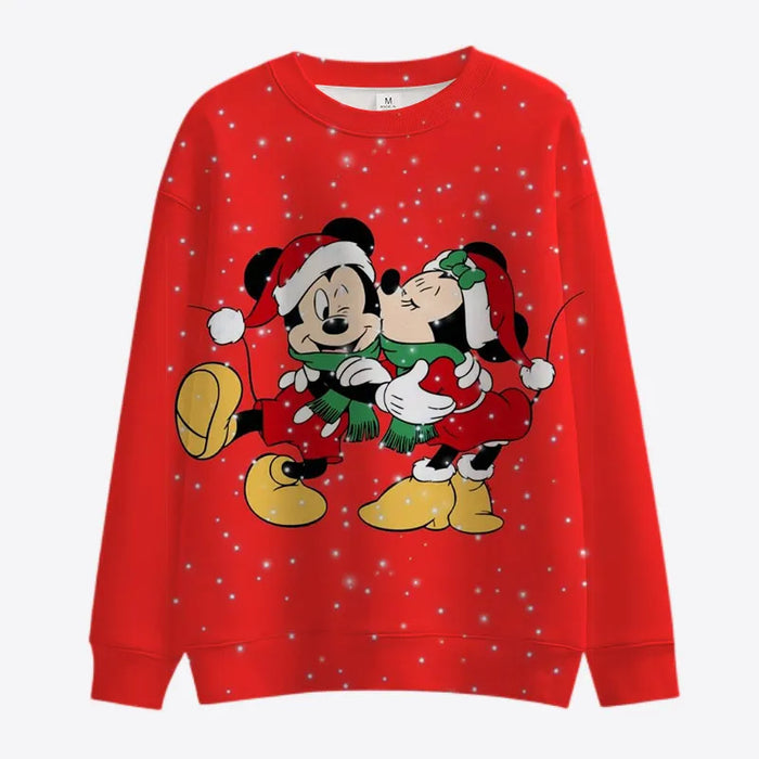 Christmas Mickey and Minnie Crew Collar Sweatshirt - Grafton Collection