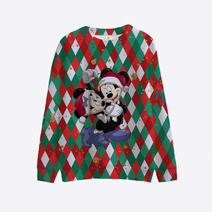 Christmas Themed Mickey Minnie Sweatshirt - Grafton Collection