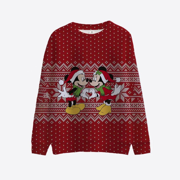 Christmas Themed Mickey Minnie Sweatshirt - Grafton Collection