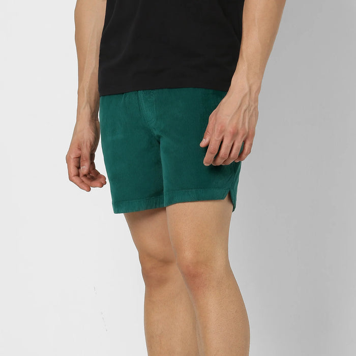 Corduroy Elastic Waistband Shorts