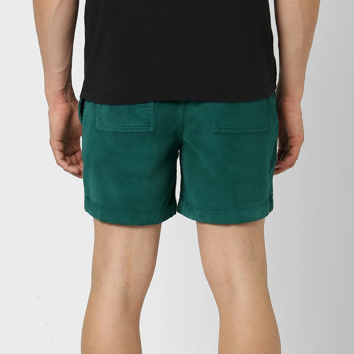 Corduroy Elastic Waistband Shorts